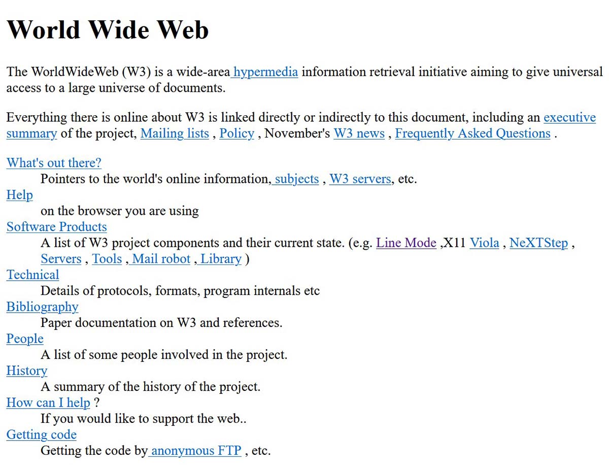 World Wide Web (W3)